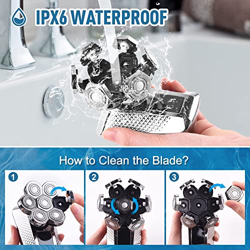 Head Shaver 7D, Lyandieo Upgrade Head Shavers for Bald Men, Waterproof Head E...