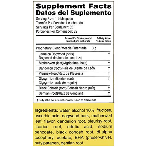 Lydia Pinkham Liquid Herbal Supplement for Menstruation and Menopause Support...