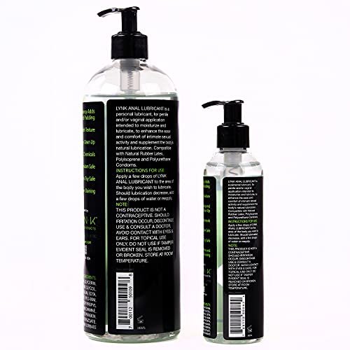 Lynk Pleasure Products Anal Lube Water Based 32 oz Sex & Intimacy Lubricant f...