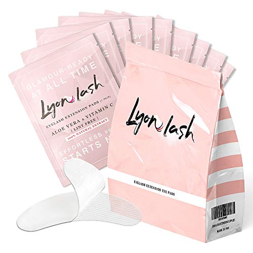 100 Pairs Eyelash Extension Under Eye Gel Pads by Lyon Lash - Lint Free with ...