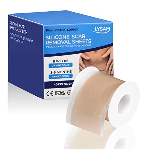 Lysam Silicone Scar Sheets, Professional Silicone Scar Tape, (1.57 x 60 inche...