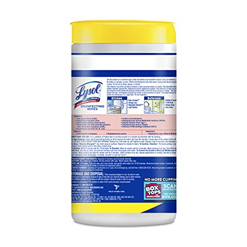 Lysol Disinfectant Wipes, Multi-Surface Antibacterial Cleaning Wipes, For Dis...