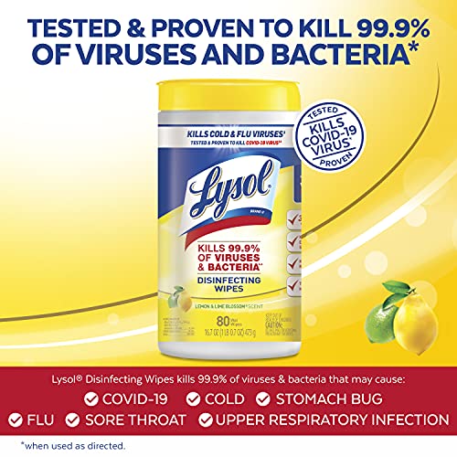 Lysol Disinfectant Wipes, Multi-Surface Antibacterial Cleaning Wipes, For Dis...