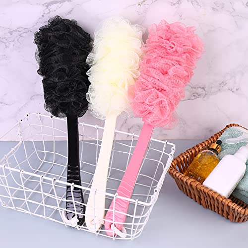 Back Scrubber Brush Long Handle for Shower,Loofah On a Stick Sponge Back Brus...