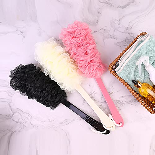 Back Scrubber Brush Long Handle for Shower,Loofah On a Stick Sponge Back Brus...
