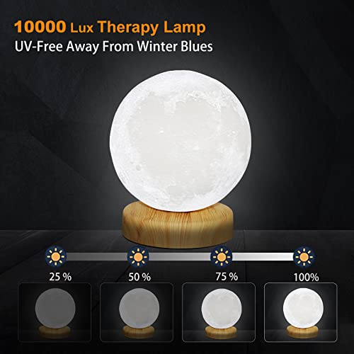 10000 Lux Light Therapy Lamp, LED Happy Mood Lamps, Sunrise Sensations, Adjus...
