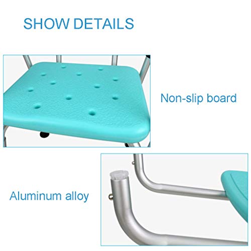 LZLYER Shower Chair Toilet Bathtub Portable Adjustable Shower Stool Seat Benc...