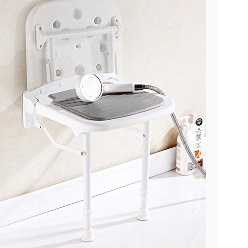 LZLYER Shower Chair Toilet Bathtub Portable Folding Shower Seat Chair, Wall M...