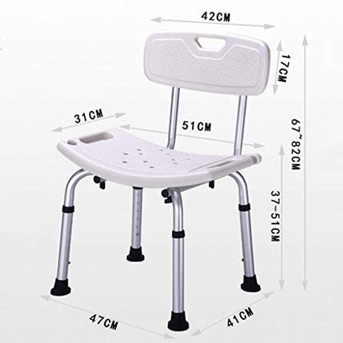 LZLYER Shower Chair Toilet Bathtub Portable Shower Stool with Padded, Shower ...