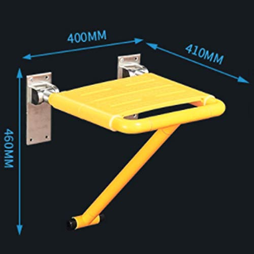 LZLYER Shower Chair Toilet Bathtub Portable Stainless Steel Foldable Wall Mou...