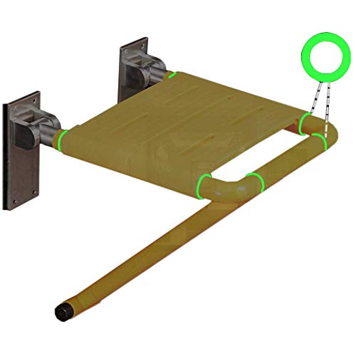 LZLYER Shower Chair Toilet Bathtub Portable Stainless Steel Foldable Wall Mou...