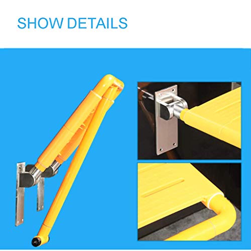 LZLYER Shower Chair Toilet Bathtub Portable Stainless Steel Foldable Wall Mou...