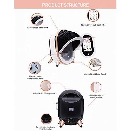 Lzour Skin Analyzer Testing,Facial Skin Analysis Equipment U-V Magnifying Lam...