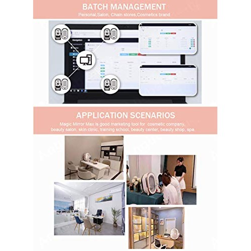 Lzour Skin Analyzer Testing,Facial Skin Analysis Equipment U-V Magnifying Lam...