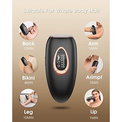 Hair Removal for Woman and Man,IPL Hair Removal Device,Permanent Painless Hai...