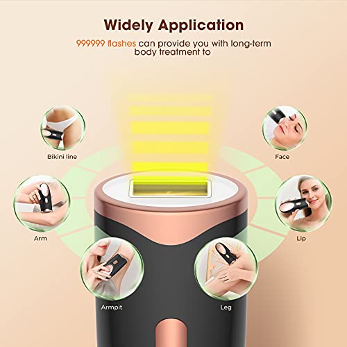 IPL Hair Removal, Painless Facial Hair Removal for Women & Men, Upgraded to 9...