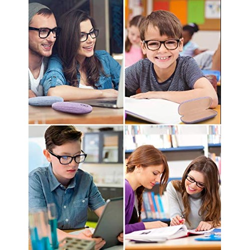 Hard Shell Glasses Case Linen Fabric Spectacle Case Box Eyeglass Case Protect...