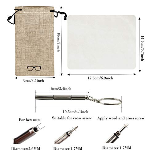 Hard Shell Glasses Case Linen Fabric Spectacle Case Box Eyeglass Case Protect...