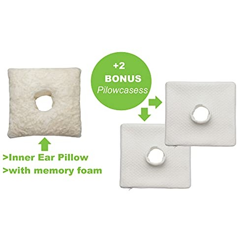 Travel Size Shredded Memory Foam Piercing Protection-Ear Pillow with Ear Hole...