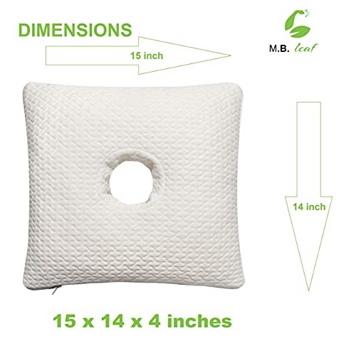 Travel Size Shredded Memory Foam Piercing Protection-Ear Pillow with Ear Hole...