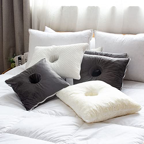 Travel Size Shredded Memory Foam Piercing Protection-Ear Pillow with Ear Hole...