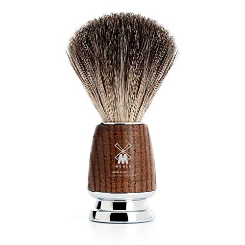 MÜHLE RYTMO Steamed Ash 4-piece Pure Badger 5-Blade Razor Modern Luxury Wet S...