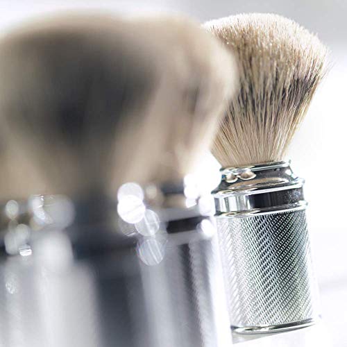 MÜHLE Traditional Silvertip Badger Shaving Brush | Chrome Plated Stainless St...