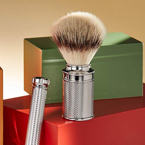 MÜHLE Traditional Silvertip Badger Shaving Brush | Chrome Plated Stainless St...