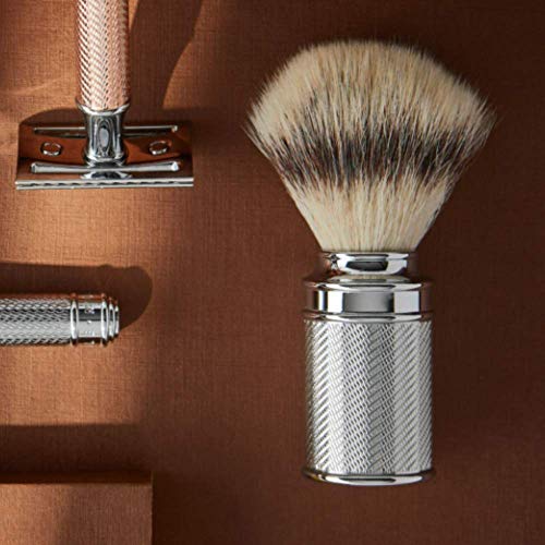 MÜHLE Traditional Silvertip Badger Shaving Brush | Chrome Plated Stainless St...