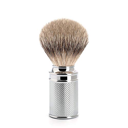 MÜHLE Traditional Silvertip Badger Shaving Brush | Chrome Plated Stainless St...