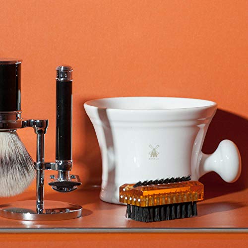 MÜHLE White Porcelain Platinum Rim Shaving Mug – Shave Dish Accessory for Soa...