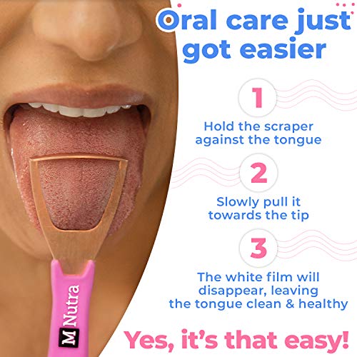Tongue Scraper - Dental Hygiene Tool, Stainless Steel - Copper Mouth Cleaner ...