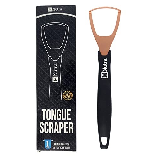 Tongue Scraper - Dental Hygiene Tool, Stainless Steel - Copper Mouth Cleaner ...