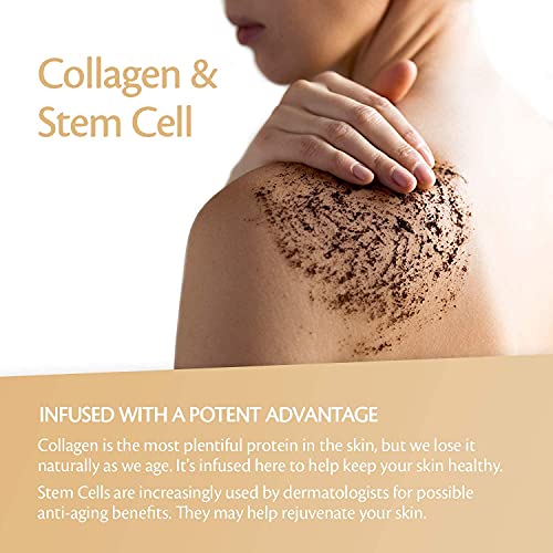 M3 Naturals Arabica Coffee Body Scrub with Collagen & Stem Cell - Exfoliating...