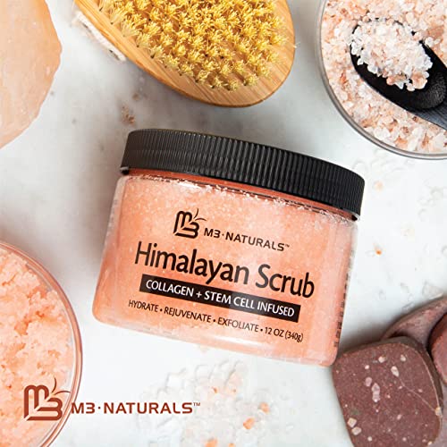 M3 Naturals Himalayan Salt Body Scrub Infused with Collagen and Stem Cell Nat...