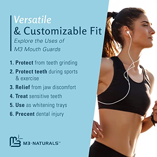 M3 Naturals Mouth Guard for Grinding & Clenching Teeth - BPA Free - 4 Guards ...