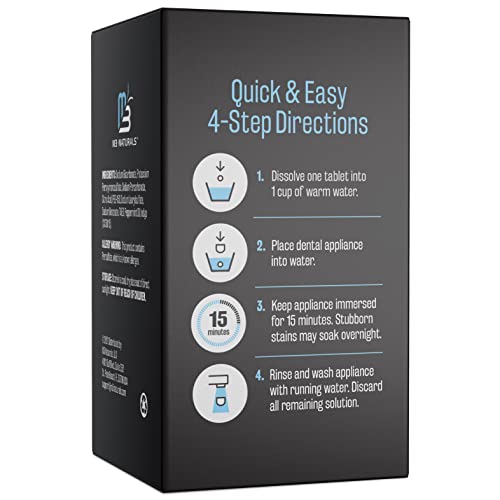 M3 Naturals Retainer and Denture Cleaner 120 Tablets Removes Bad Odors Discol...