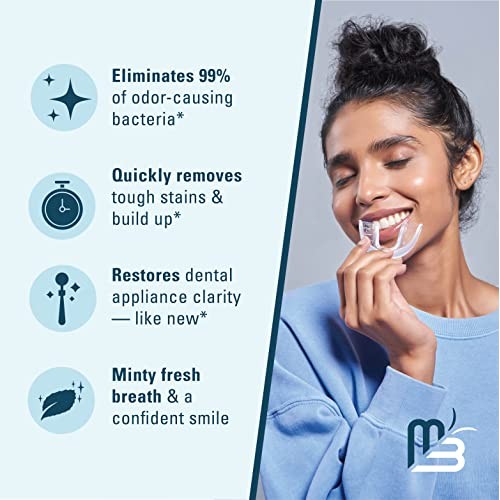 M3 Naturals Retainer and Denture Cleaner 120 Tablets Removes Bad Odors Discol...