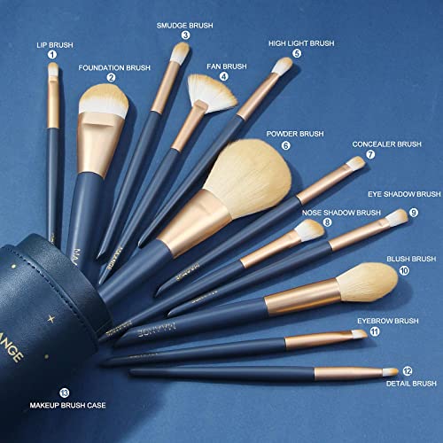 MAANGE Makeup Brushes 12 Pcs Professional Synthetic Makeup Brush Set With Hol...