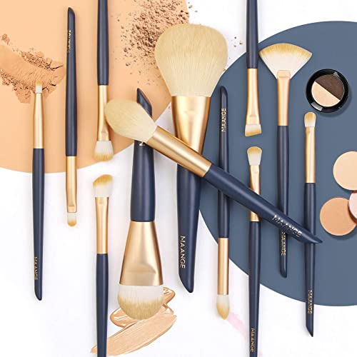 MAANGE Makeup Brushes 12 Pcs Professional Synthetic Makeup Brush Set With Hol...
