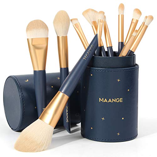 MAANGE Makeup Brushes 12 Pcs Professional Synthetic Makeup Brush Set With Hol...