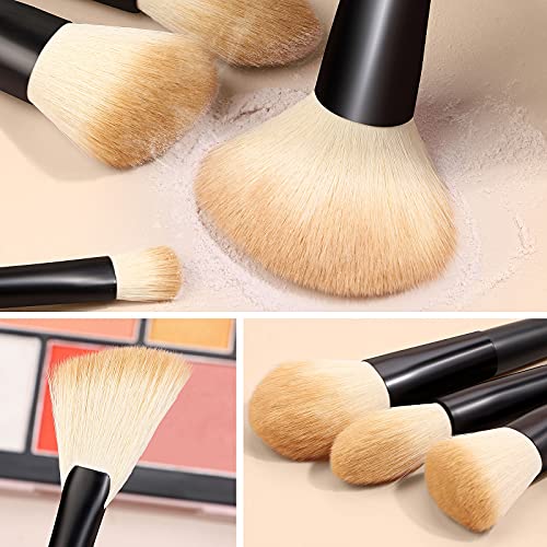 MAANGE Makeup Brushes, Premium Synthetic Makeup Brush Set Professional Blush ...