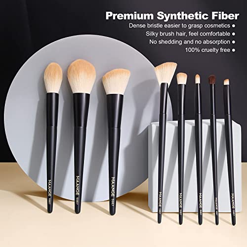MAANGE Makeup Brushes, Premium Synthetic Makeup Brush Set Professional Blush ...