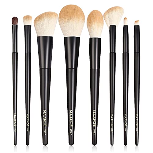 MAANGE Makeup Brushes, Premium Synthetic Makeup Brush Set Professional Blush ...