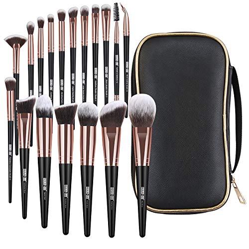 Makeup Brushes, 18 Pcs Professional Premium Synthetic Makeup Brush Set with C...
