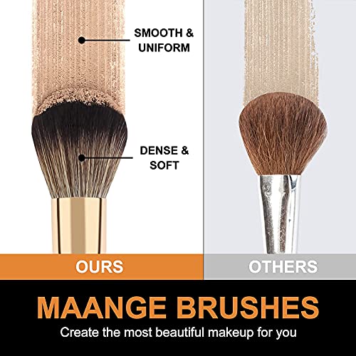 Makeup Brushes,MAANGE 10 PCs Travel Professional Makeup Brushes Set with Case...