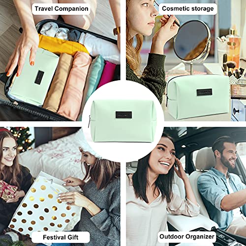 Small Makeup Bag For Purse, MAANGE Travel Cosmetic Bag Makeup Pouch PU Leathe...