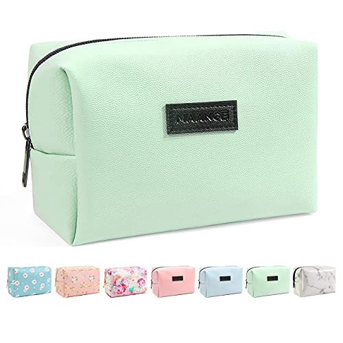 Small Makeup Bag For Purse, MAANGE Travel Cosmetic Bag Makeup Pouch PU Leathe...