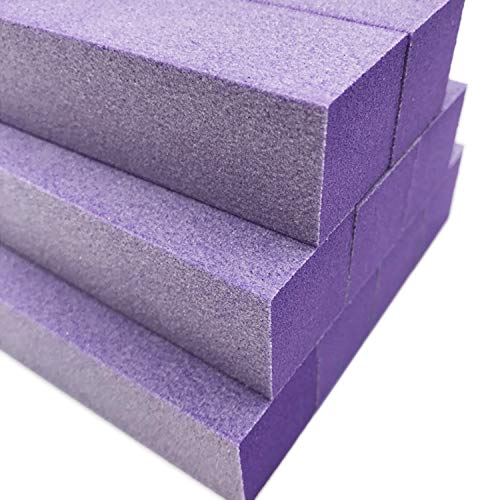 Maccibelle Durable Nail Buffer Sanding Block 100/180 Grit Purple White for Bu...