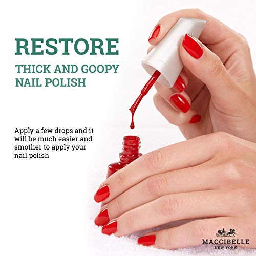 Maccibelle Nail Lacquer Thinner 0.5 oz - Thin and restore thick and goopy nai...
